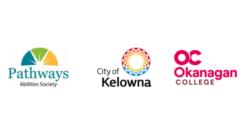 The logos of Pathways, City of Kelowna and 91̽.